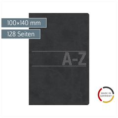 Adressbuch „Virando“ | 100×140 mm, 128 Seiten, schwarz