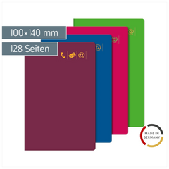Adressbuch | 100×140 mm, 128 Seiten, sortiert