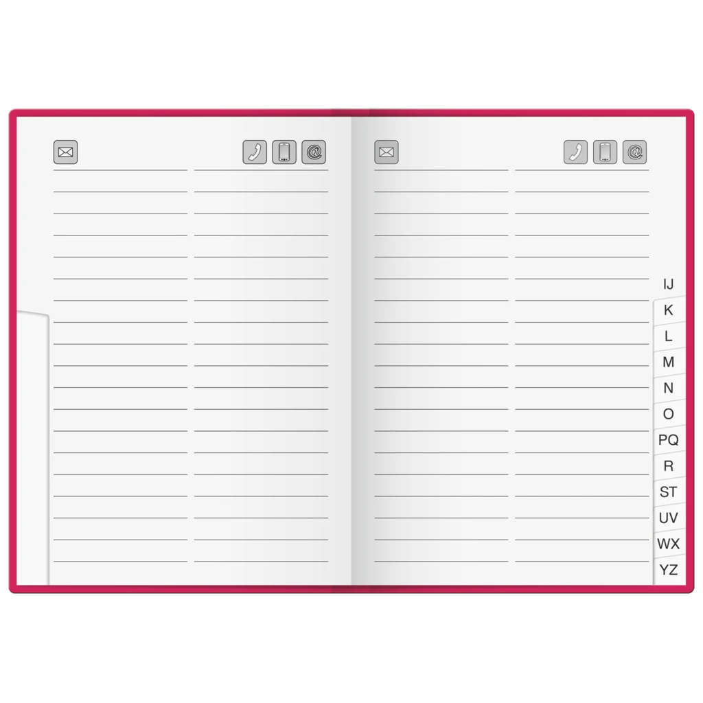 Adressbuch | 100×140 mm, 128 Seiten, sortiert