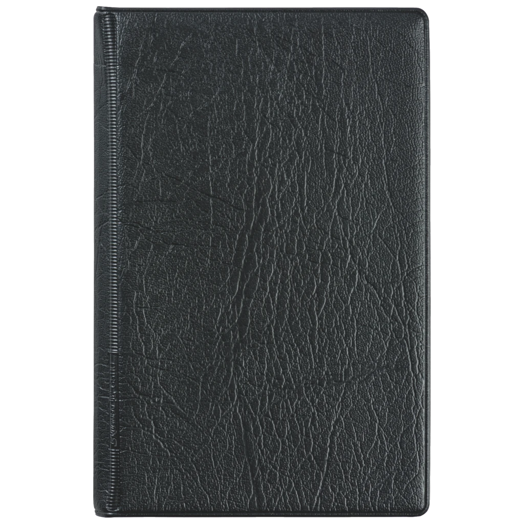 Taschen-Ringbuch | 105×165 mm, 6-Ring-Kipphebel-Mechanik, Füllhöhe: 10 mm, schwarz