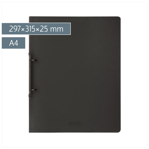 Ringbuch FACT!pp | A4, 2 Ringe, Füllhöhe: 25 mm, onyx
