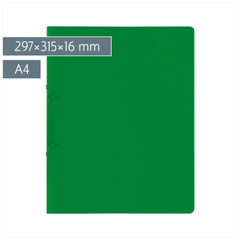 Ringbuch FACT!pp | A4, 2 Ringe, Füllhöhe: 16 mm, grün
