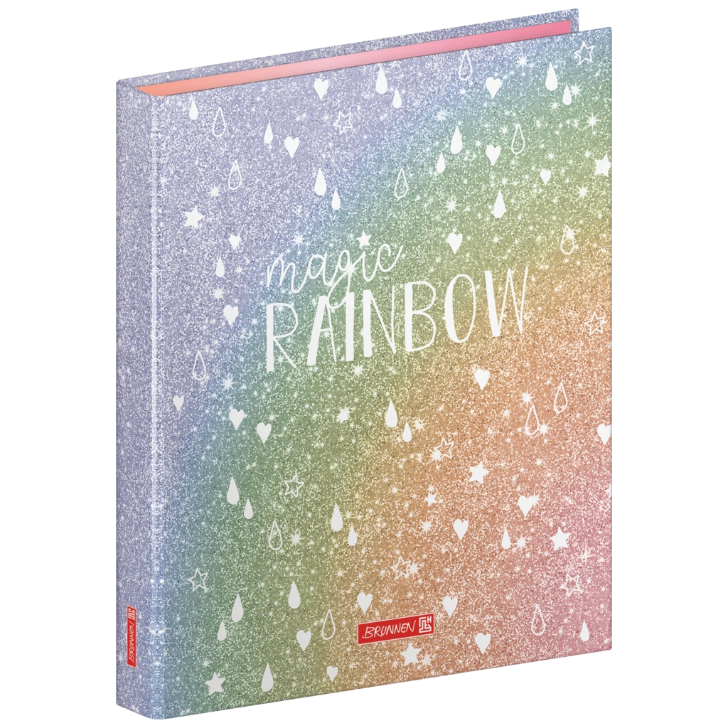 Ringbuch Magic Rainbow | A4, 2 Ringe, Füllhöhe: 20 mm, regenbogen
