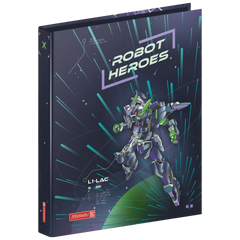 Ringbuch Robot Heroes | A4, 2 Ringe, Füllhöhe: 20 mm, dunkelblau/lila