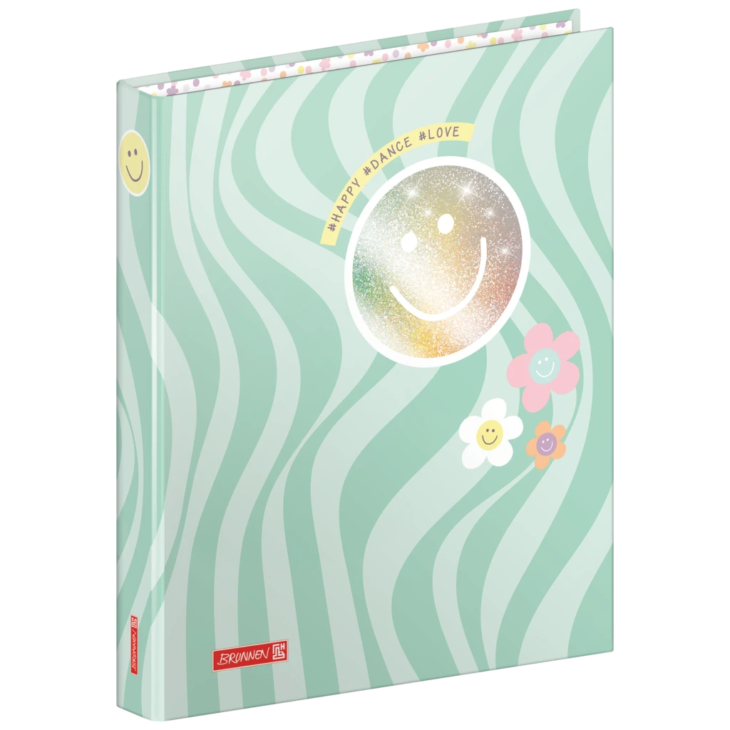 Ringbuch Happy Hippie | A4, 2 Ringe, Füllhöhe: 20 mm, mint