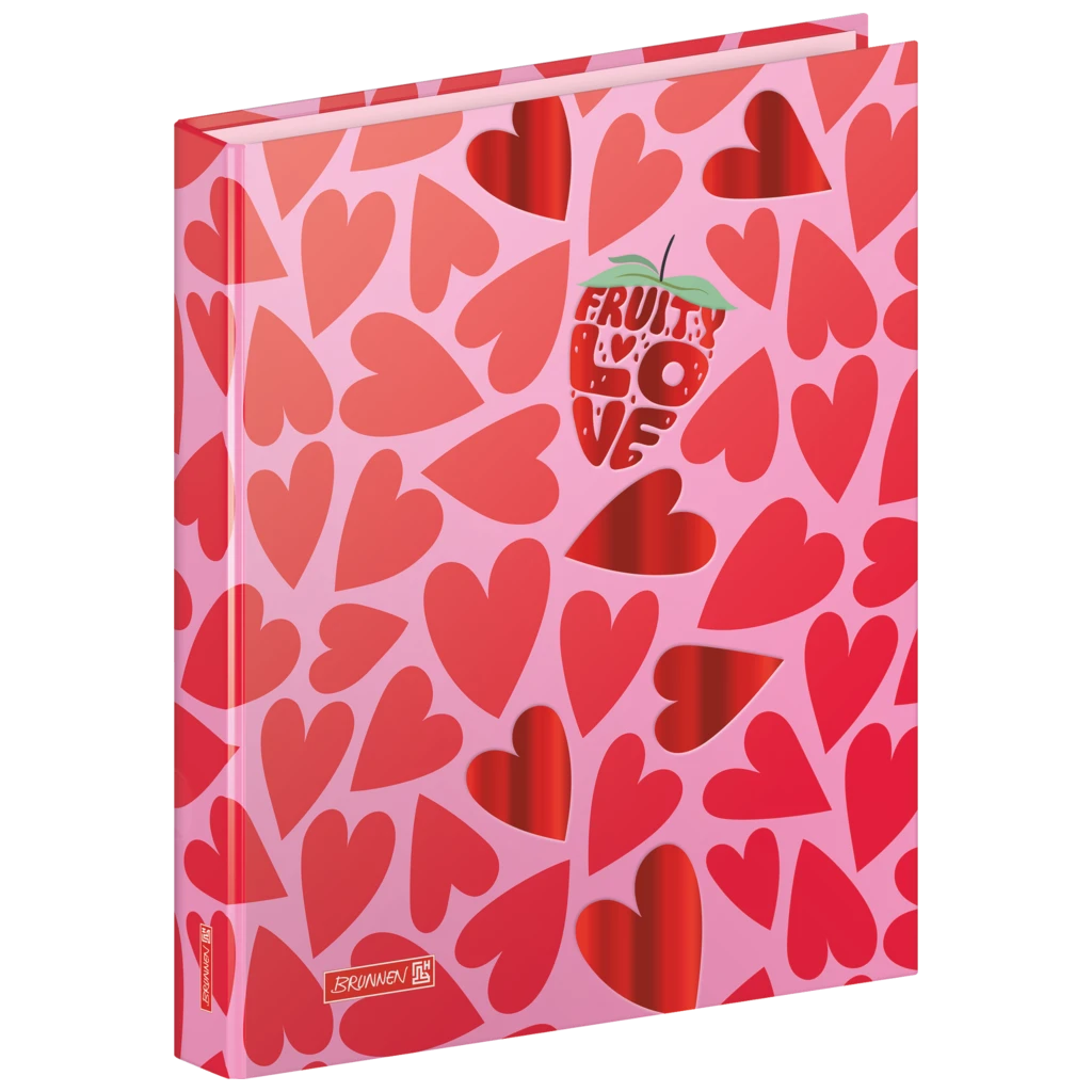 Ringbuch Fruity Love | A4, 2 Ringe, Füllhöhe: 20 mm, rosa/rot
