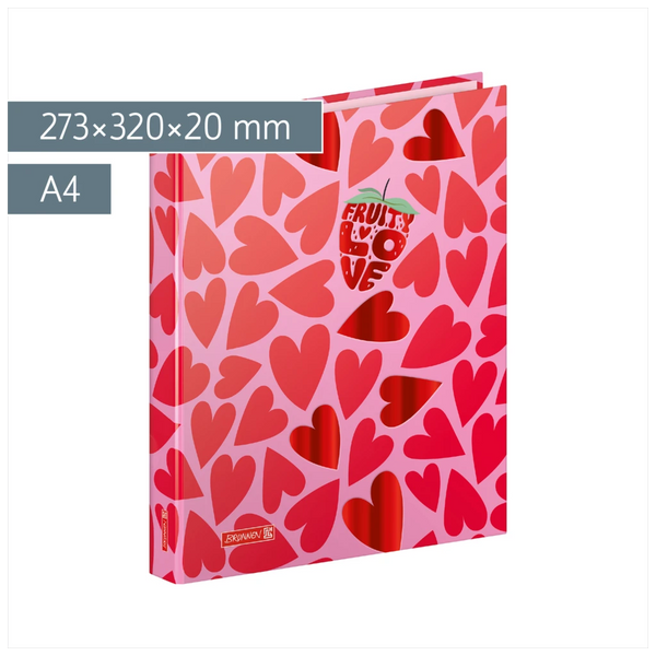 Ringbuch Fruity Love | A4, 2 Ringe, Füllhöhe: 20 mm, rosa/rot