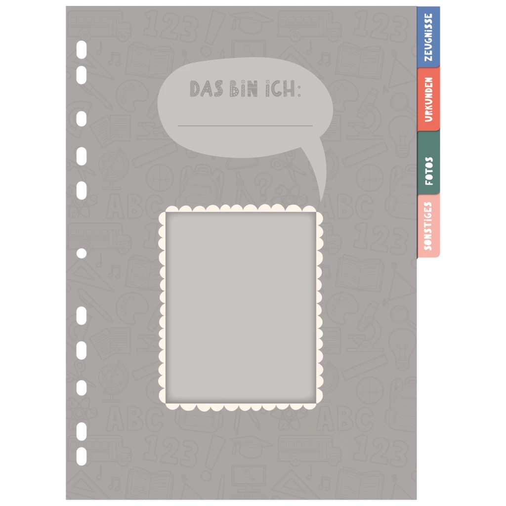 Ringbuch „Meine Schulzeit“ | A4, 2 Bügel, Füllhöhe: 30 mm, mehrfarbig