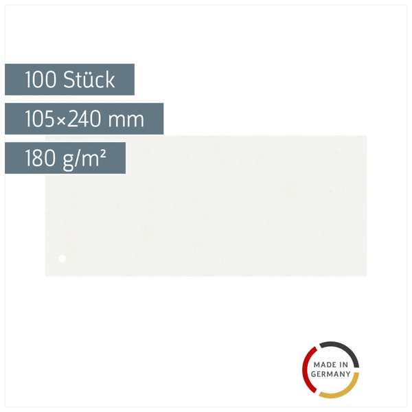 Trennstreifen | 105×240 mm, weiß, 100 Stück