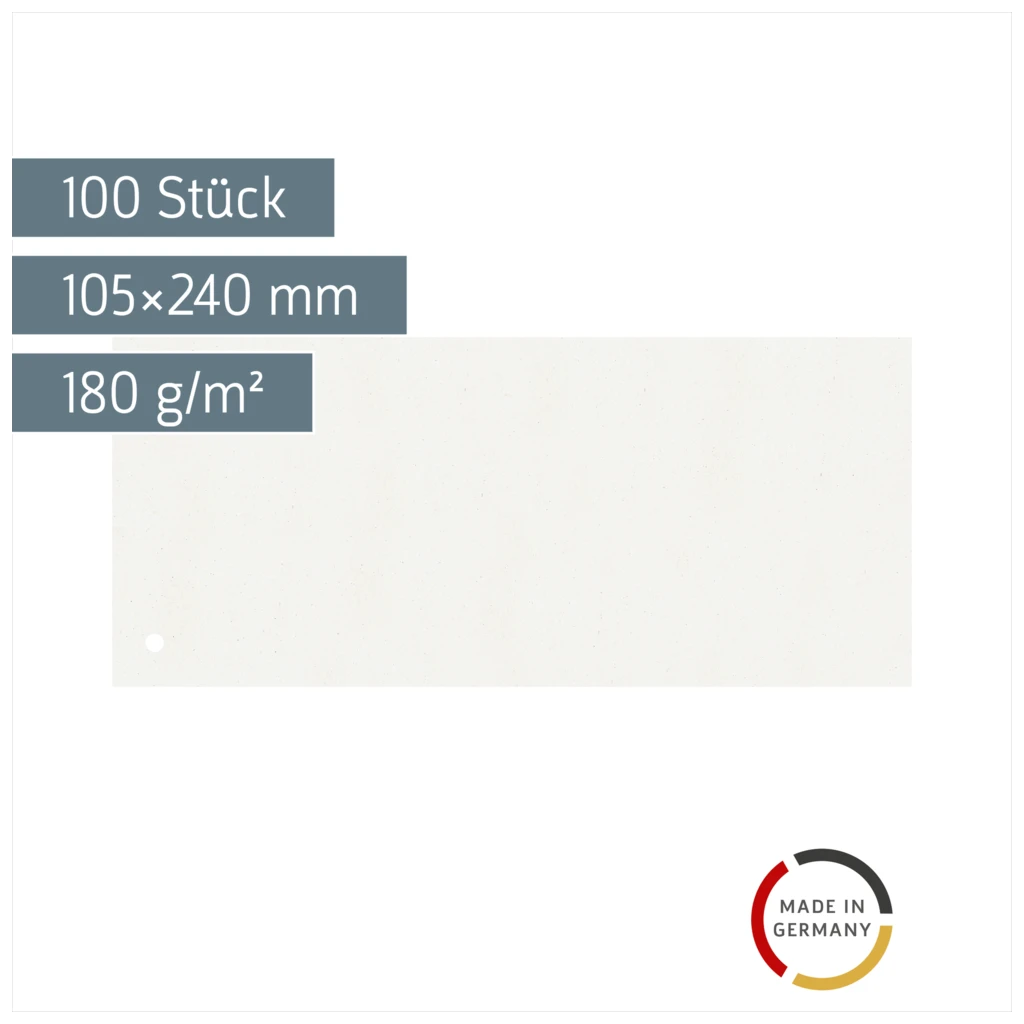 Trennstreifen | 105×240 mm, weiß, 100 Stück