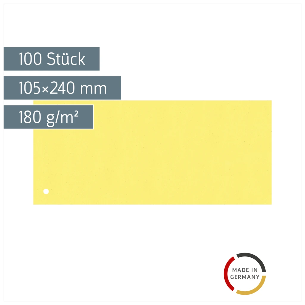 Trennstreifen | 105×240 mm, gelb, 100 Stück