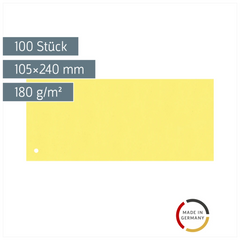 Trennstreifen | 105×240 mm, gelb, 100 Stück