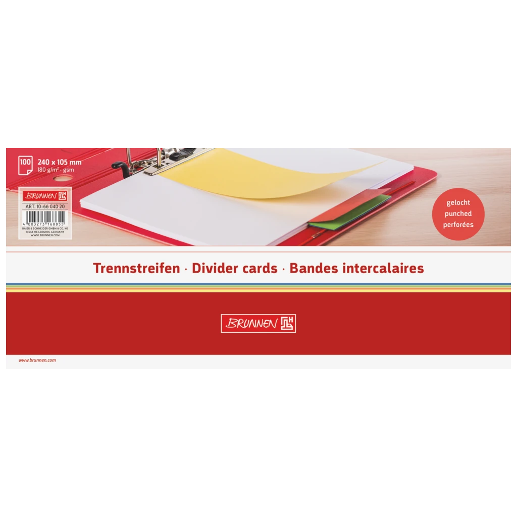 Trennstreifen | 105×240 mm, rot, 100 Stück
