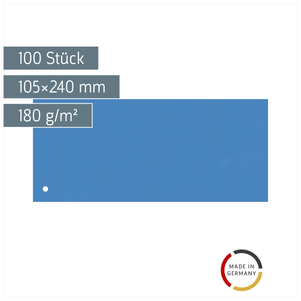 Trennstreifen | 105×240 mm, blau, 100 Stück