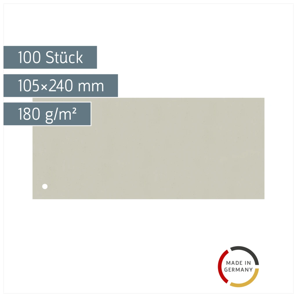 Trennstreifen | 105×240 mm, grau, 100 Stück