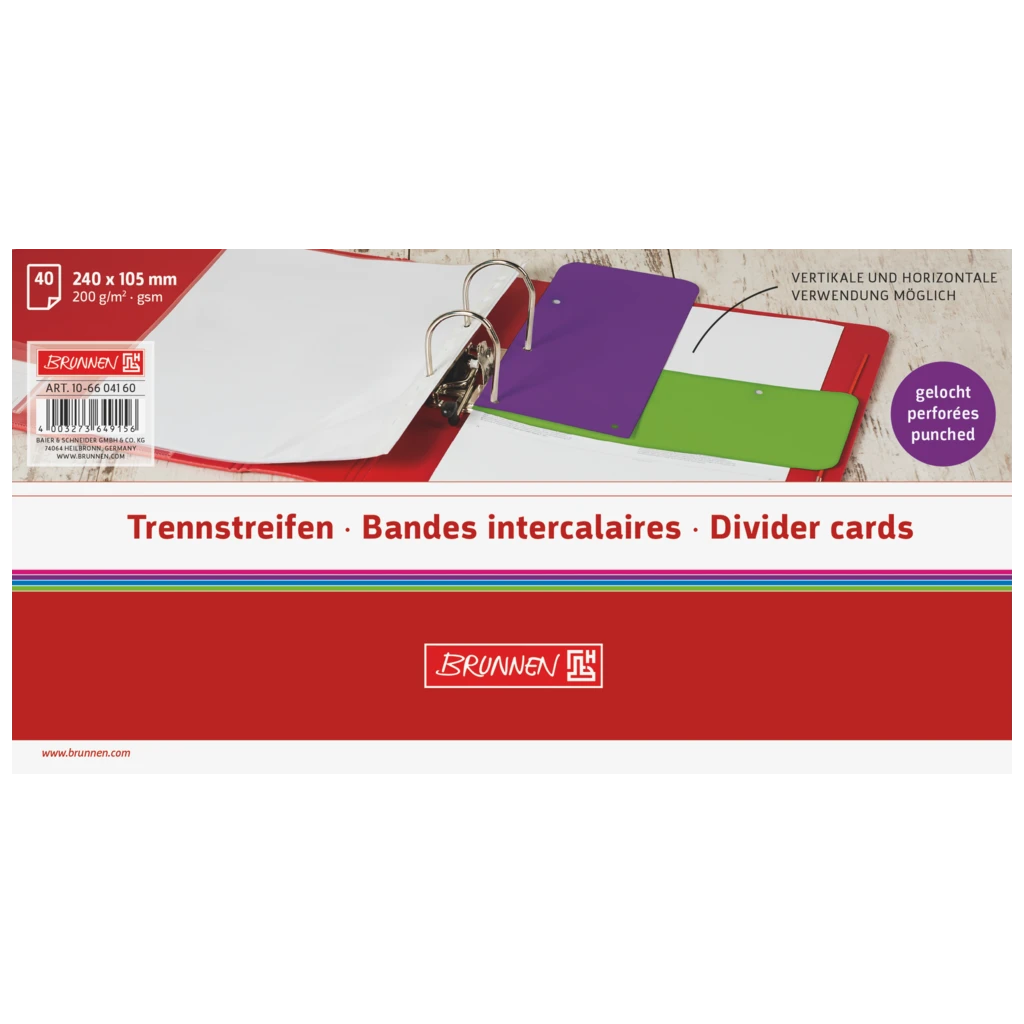 Trennstreifen Colour Code | 105×240 mm, purple, 40 Stück