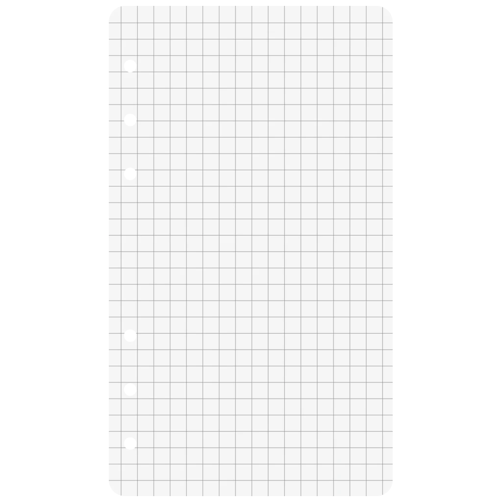 Ringbucheinlagen | A6, 5 mm kariert, weiß, 50 Blatt