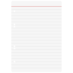 Ringbucheinlagen | A5, liniert, weiß, 50 Blatt