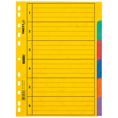 Ringbuchregister FACT!plus | A4, 6 Blatt, gelb