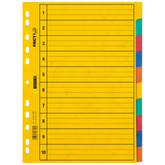 Ringbuchregister FACT!plus | A4, 10 Blatt, gelb