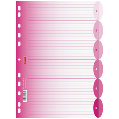 Ringbuchregister Colour Code | A4, 6 Blatt, pink