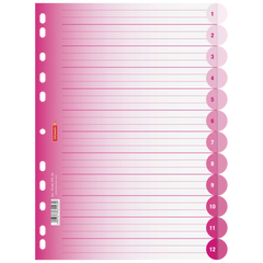 Ringbuchregister Colour Code | A4, 12 Blatt, pink