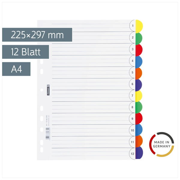 Ringbuchregister „OFFICE TO GO“ | A4, 12 Blatt