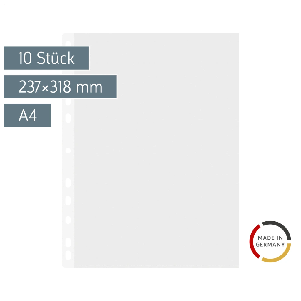 Prospekthüllen | A4, transparent, 10 Stück