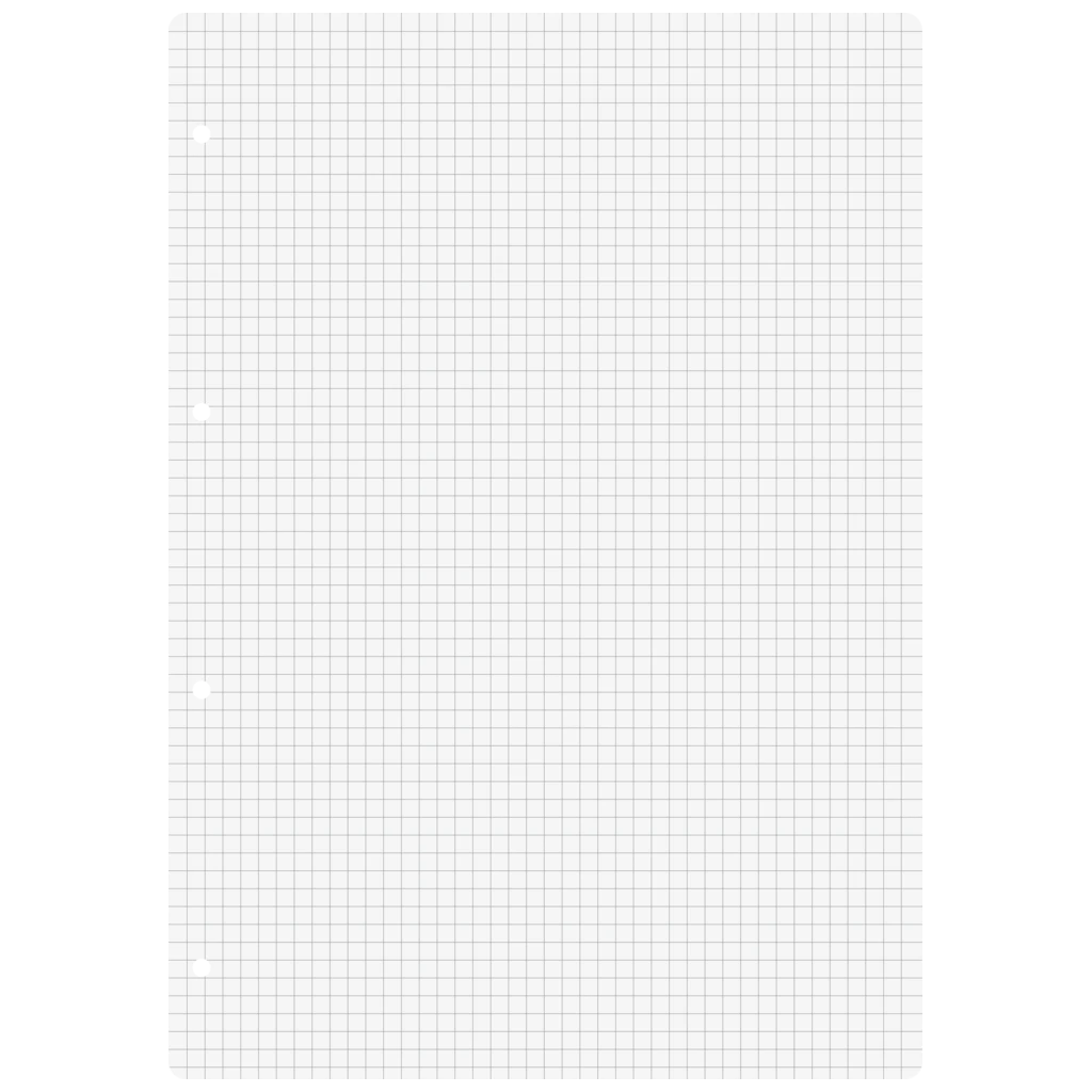 Ringbucheinlagen | A4, 5 mm kariert, weiß, 50 Blatt