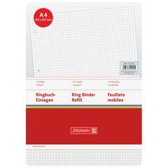 Ringbucheinlagen | A4, 5 mm kariert, weiß, 50 Blatt