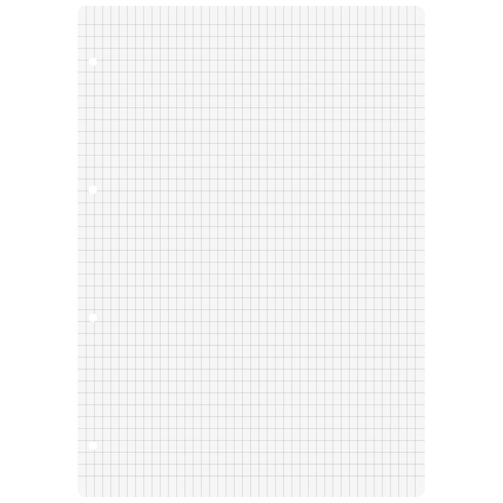 Ringbucheinlagen | A4, 5×7 mm rautiert, weiß, 50 Blatt
