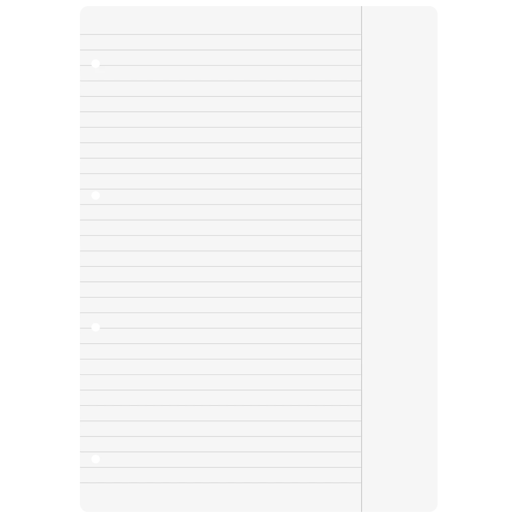Ringbucheinlagen | A4, liniert mit Rand, weiß, 50 Blatt