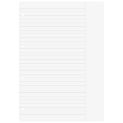 Ringbucheinlagen | A4, liniert mit Rand, weiß, 50 Blatt