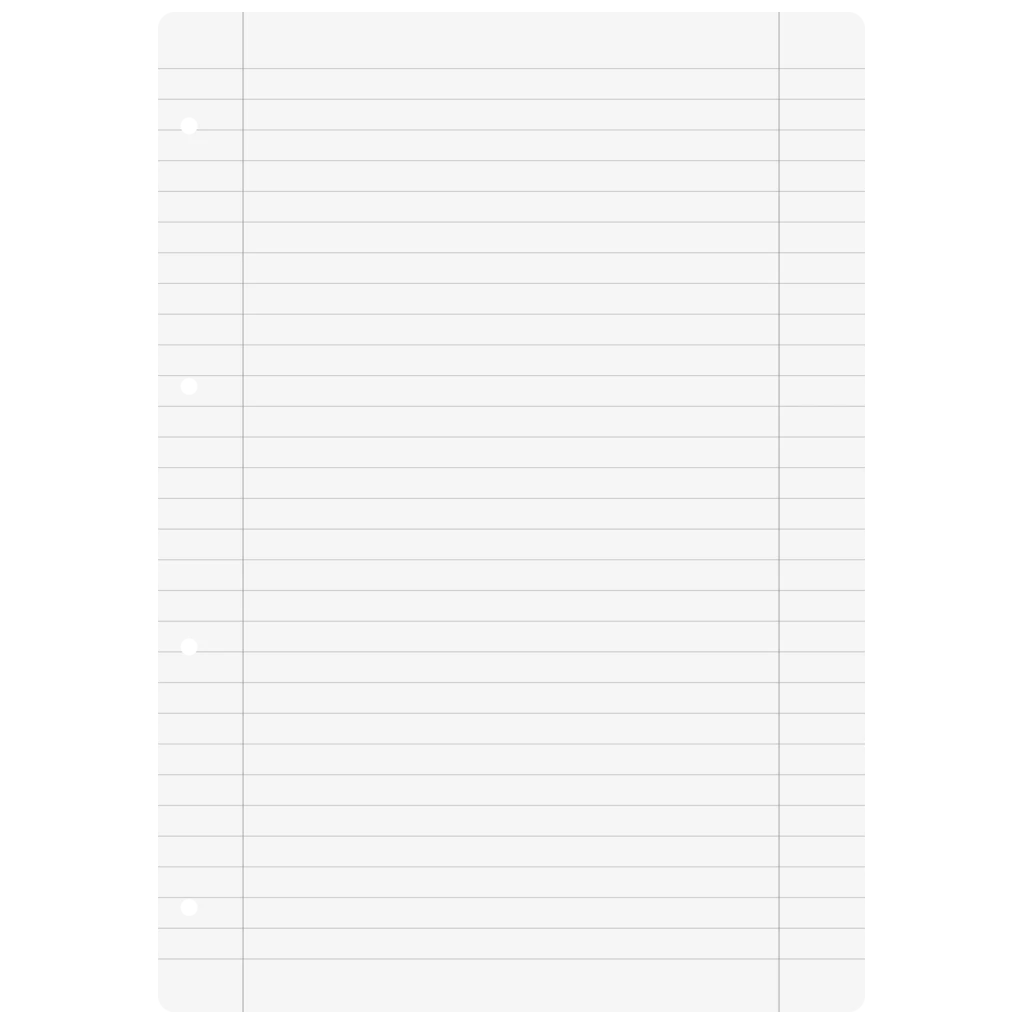 Ringbucheinlagen | A4, liniert mit Randlinie innen und außen, weiß, 50 Blatt