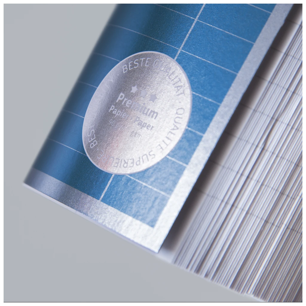 Collegeblock Premium Student Spirale oben | A4, Lineatur 27, 80 Blatt, blau