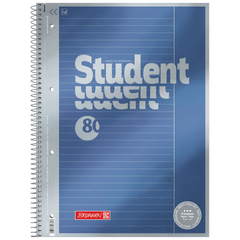 Collegeblock Premium Student | A4, Lineatur 25, 80 Blatt, blau