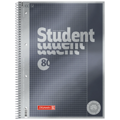 Collegeblock Premium Student | A4, Lineatur 26, 80 Blatt, anthrazit