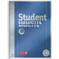 Collegeblock Premium Student | A4, Lineatur 27, 80 Blatt, blau