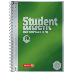 Collegeblock Premium Student | A4, Lineatur 20, 80 Blatt, grün
