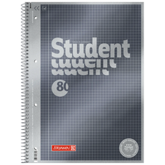 Collegeblock Premium Student | A4, Lineatur 22, 80 Blatt, anthrazit