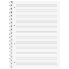 Collegeblock Premium Student „Noten“ | A4, Lineatur 14, 50 Blatt, violett