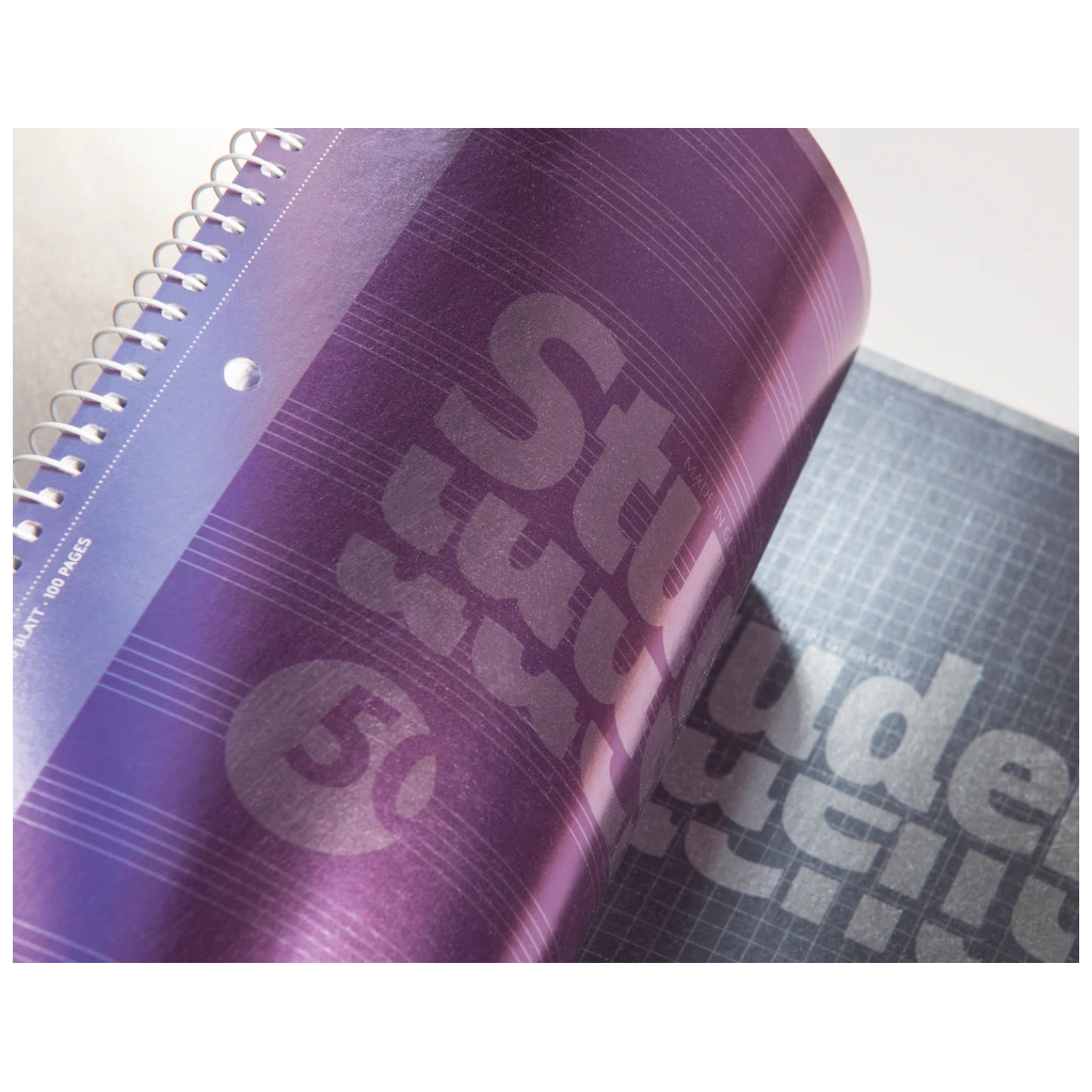Collegeblock Premium Student „Noten“ | A4, Lineatur 14, 50 Blatt, violett