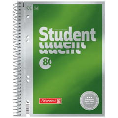 Collegeblock Premium Student | A5, unliniert, 80 Blatt, grün