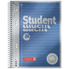 Collegeblock Premium Student | A5, Lineatur 4, 80 Blatt, blau