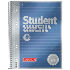Collegeblock Premium Student | A5, Lineatur 4, 80 Blatt, blau