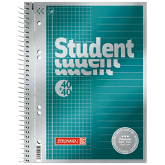 Collegeblock Premium Student „DUO“ | A5, kariert/liniert, 80 Blatt, petrol