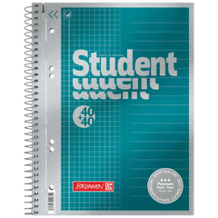 Collegeblock Premium Student „DUO“ | A5, kariert/liniert, 80 Blatt, petrol