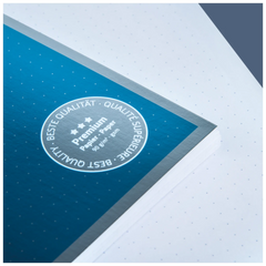Collegeblock Premium Student | A5, punktiert, 80 Blatt, blau