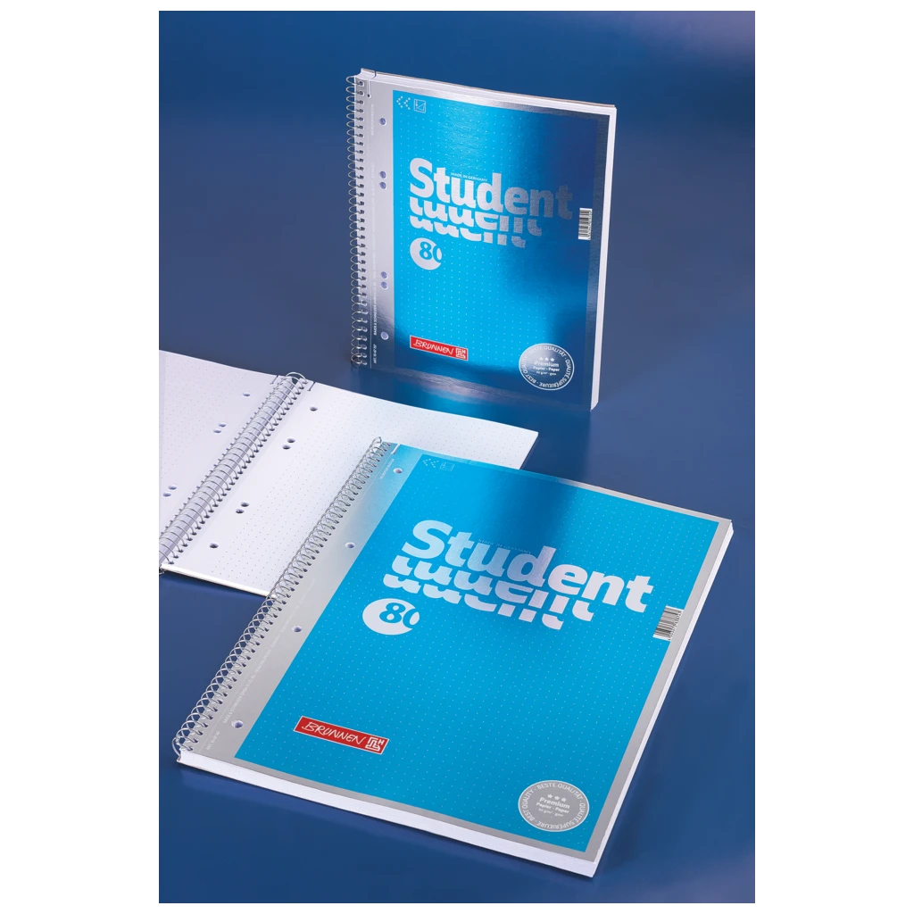 Collegeblock Premium Student | A5, punktiert, 80 Blatt, blau