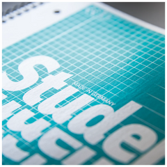 Collegeblock Premium Student „DUO“ | A4, kariert/liniert, 80 Blatt, petrol